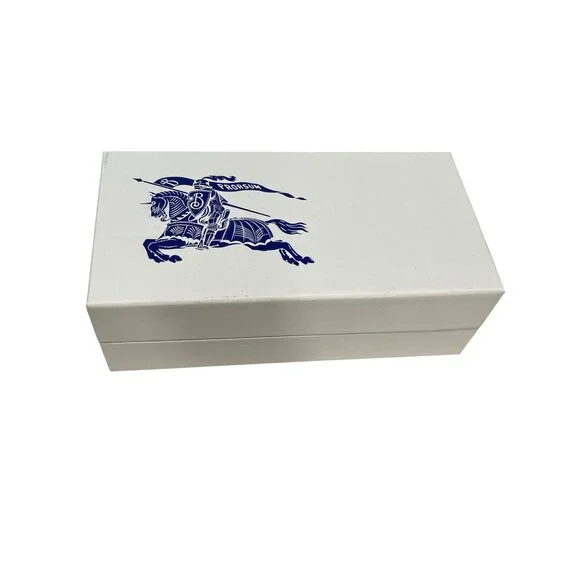 Burberry Eyeglasses B2291 3581 54mm Square Frame Gray & Blue Plaid Acetate New - Picture 9 of 10